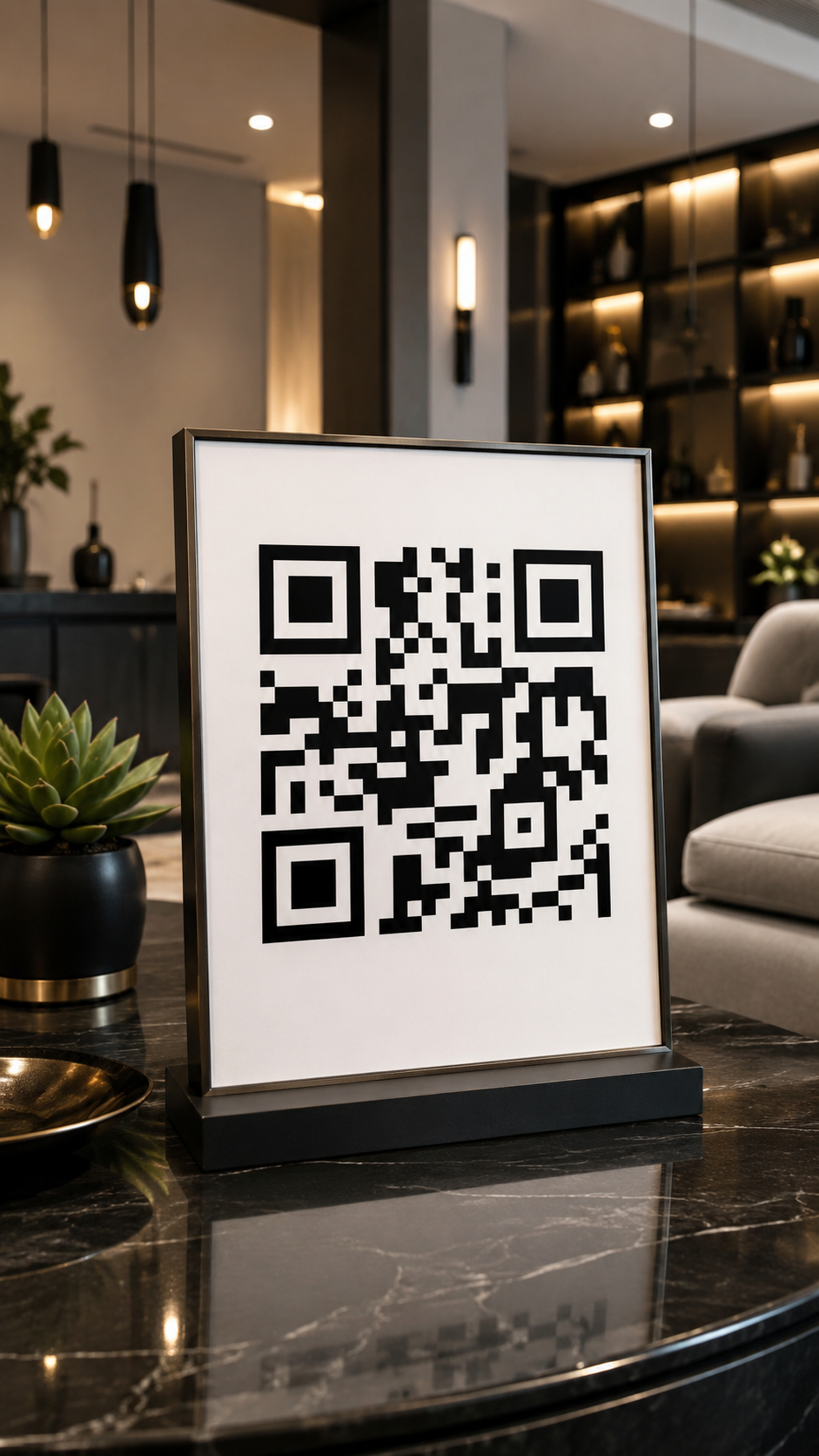QR code waits in the accommodation